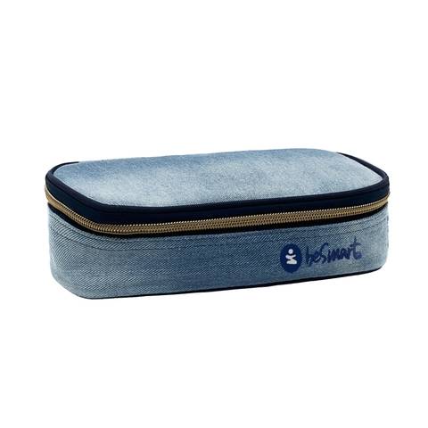 Astuccio ovale denim jeans (22x10x5,5)cm Be Smart