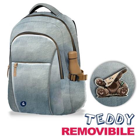 Zaino Gravity Smart 2 Scomparti Light Jeans BeSmart 44x30x22 cm | Zaino scuola capiente per cartolerie