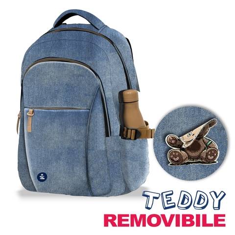 Zaino Gravity Smart 2 Scomparti Denim Jeans BeSmart 44x30x22 cm | Zaino scuola capiente per cartolerie