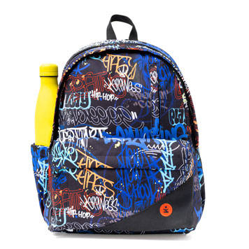 Zaino EVA Pro 2 Scomparti Graffiti BeSmart 43x32x19 cm | Zaino scuola rigido per cartolerie