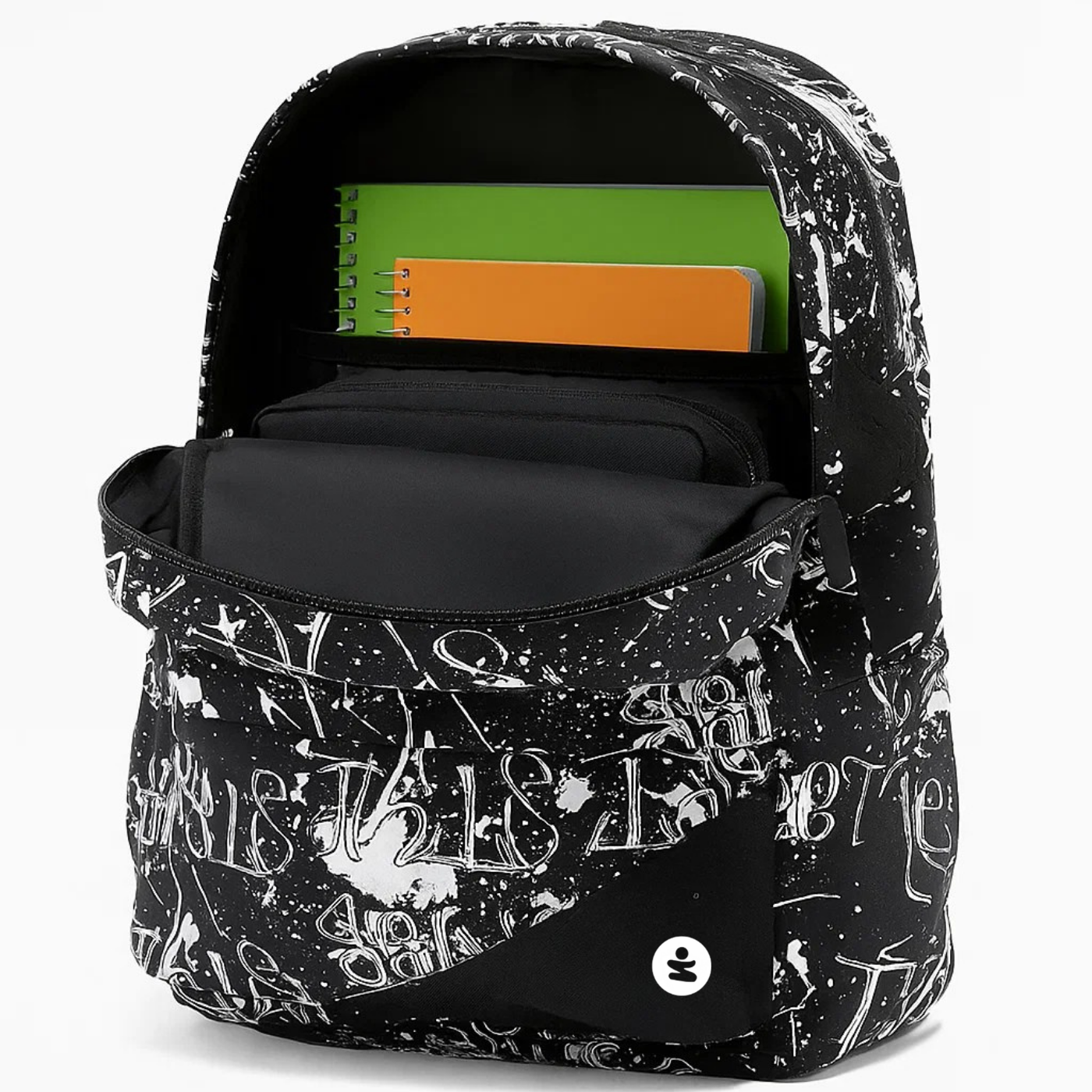 Zaino EVA Pro 2 Scomparti Skizzo Black BeSmart 43x32x19 cm | Zaino scuola rigido per cartolerie