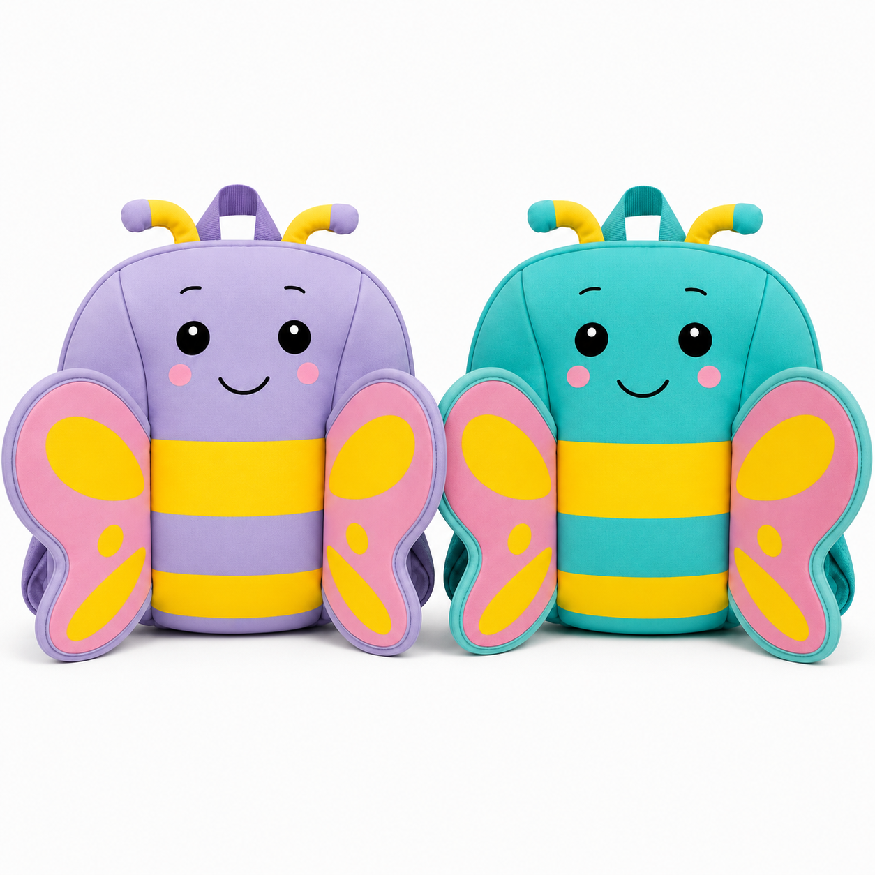 Zaino Asilo Farfalla BeSmart Kids Neoprene 26x28x13 cm | Zainetto bambini assortito per cartolerie