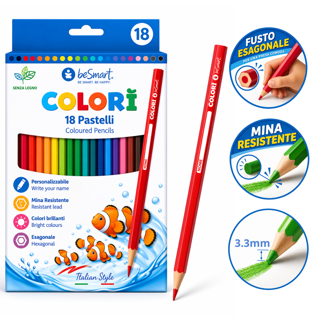 Box 18 pastelli Colorì Be Smart