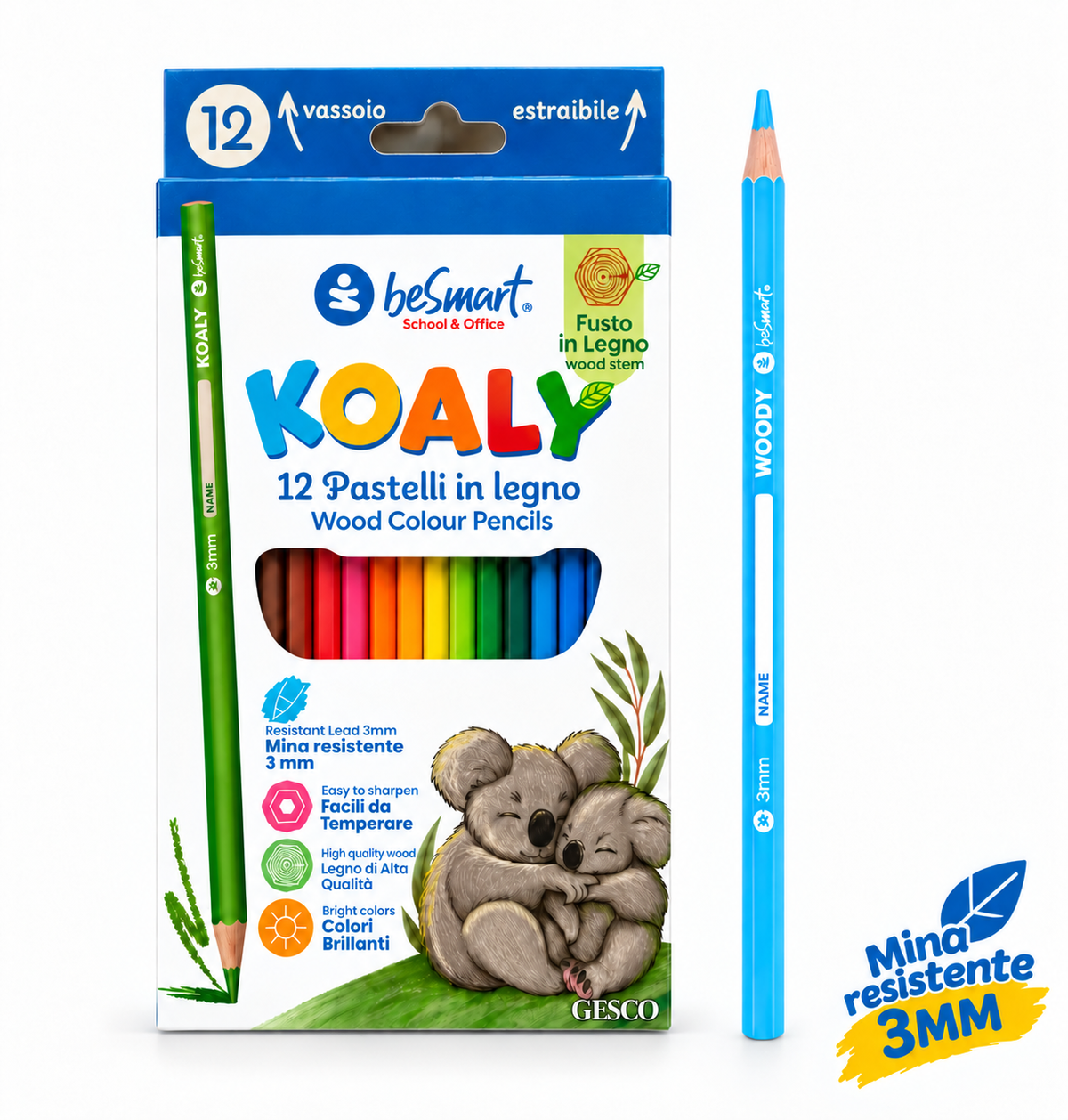 Box 12 pastelli koaly Be Smart