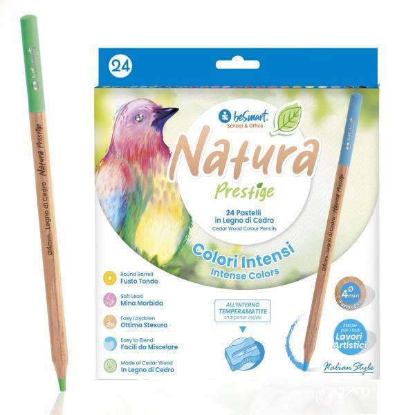 Box 24 pastelli natura prestige Be Smart