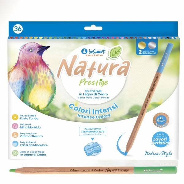Box 36 pastelli natura prestige Be Smart