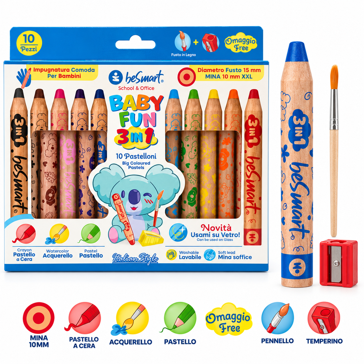 Box 10 pastelloni baby fun 3 in 1 Be Smart