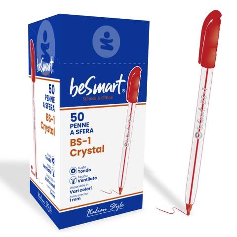 Box 50 penne BS1-crystal rossa Be Smart