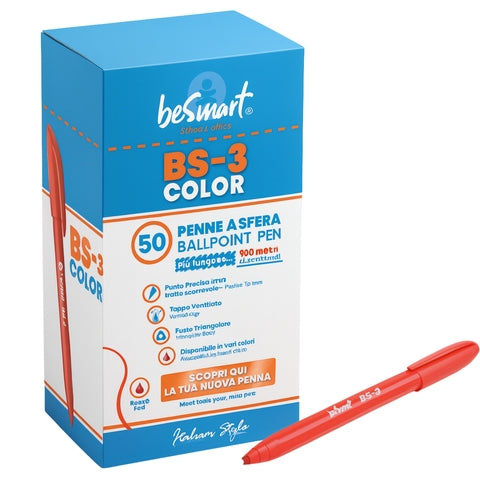 Box 50 penne BS3 color rossa Be Smart