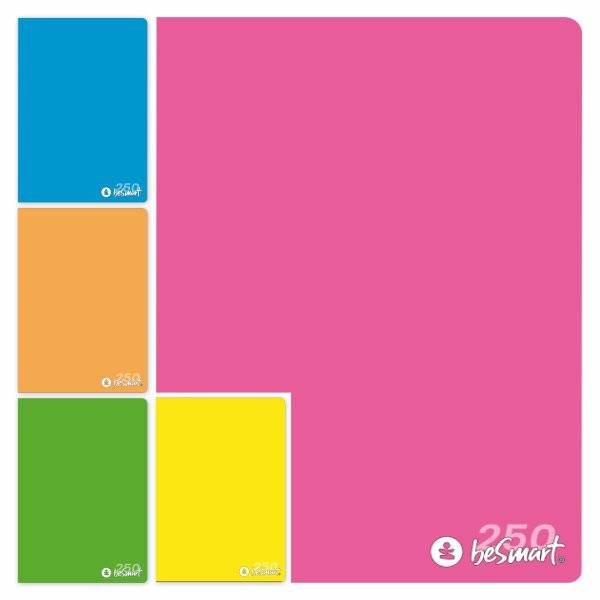 Quaderno Maxi A4 Rig B Fluo BeColor BeSmart 20+1 80gr | Quaderno a quadretti per cartolerie