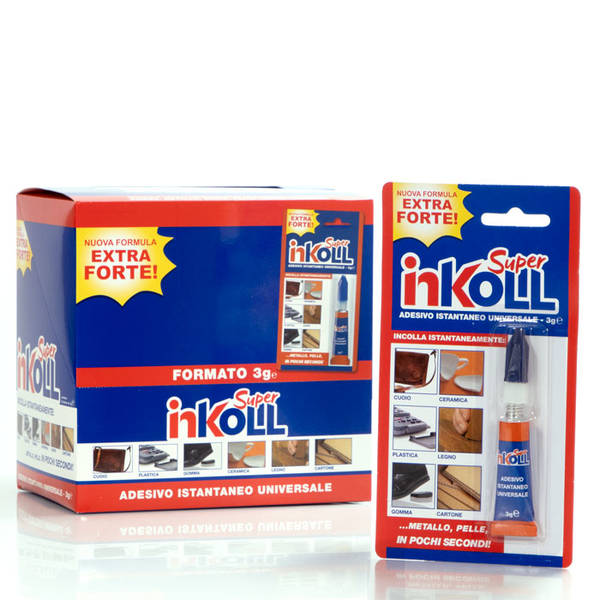 Super Inkoll 5 g – Colla Istantanea Universale in Blister Display Box da 24 Pezzi