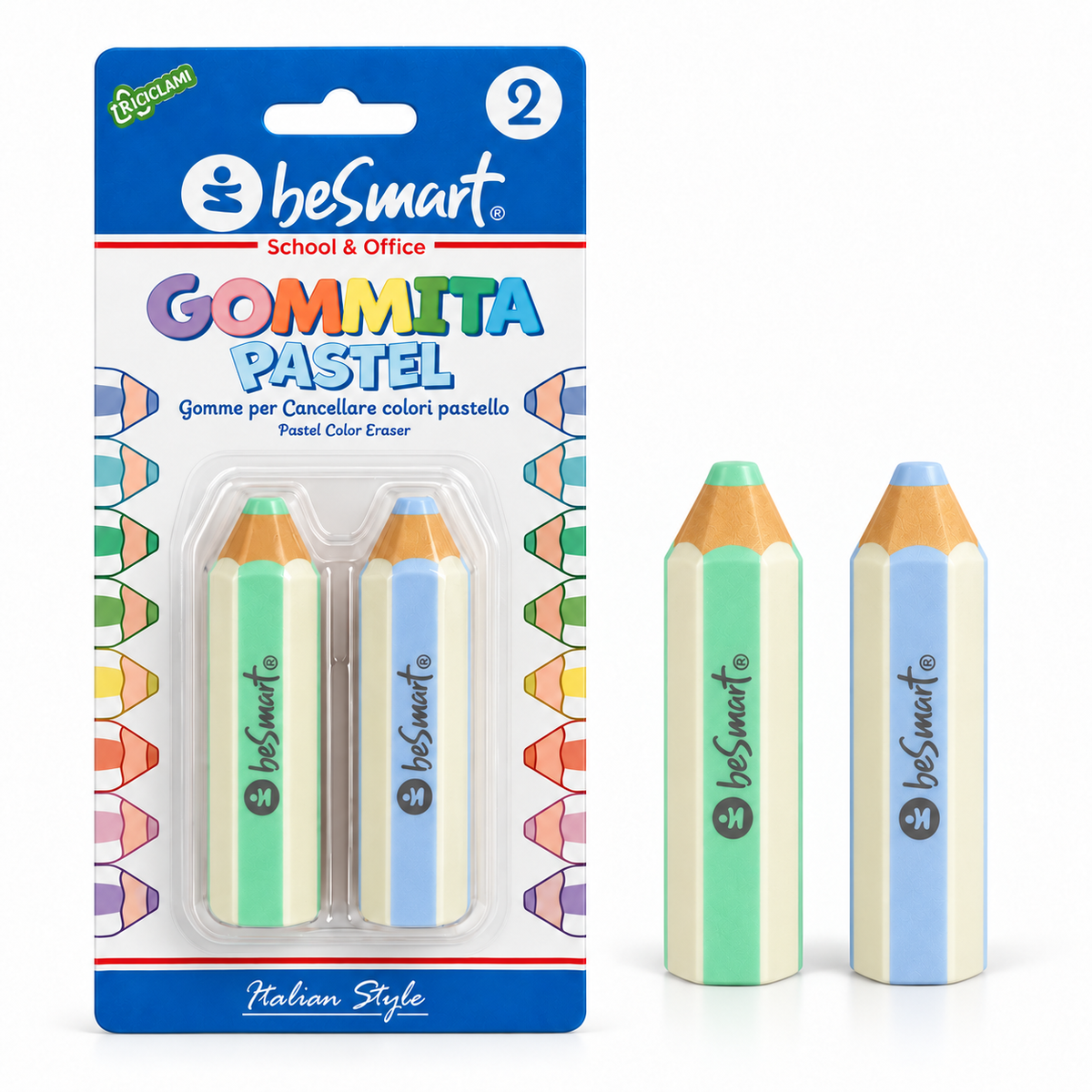 Gommita pastel in blister da 2 pezzi Be Smart