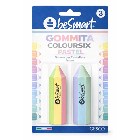 Gommita coloursix pastel blister 2 pezzi Be Smart