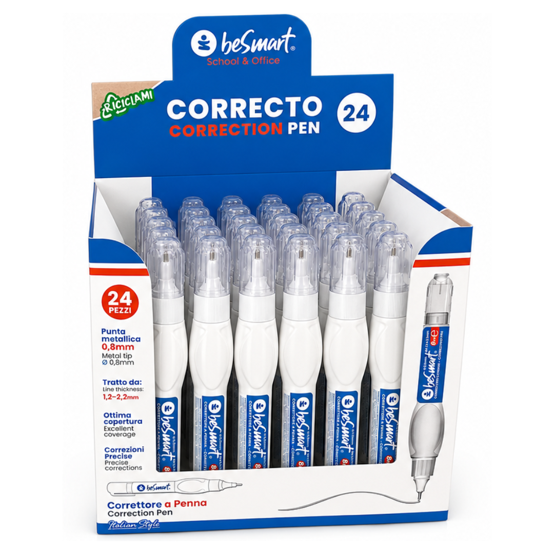 Pen corrector 8 ml in 24-piece display box Be Smart