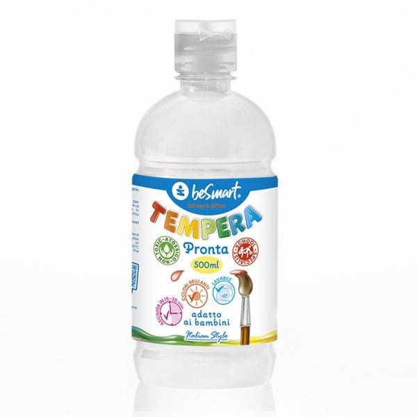Tempera pronta 500 ml bianco Be Smart