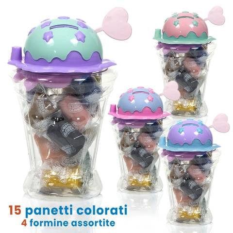 Plasti-Doh frappe' 17 cm 15 pezzi+4 forme 180g Be Smart