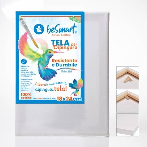 Tela 18x24 per dipingere 100% cotone Be Smart