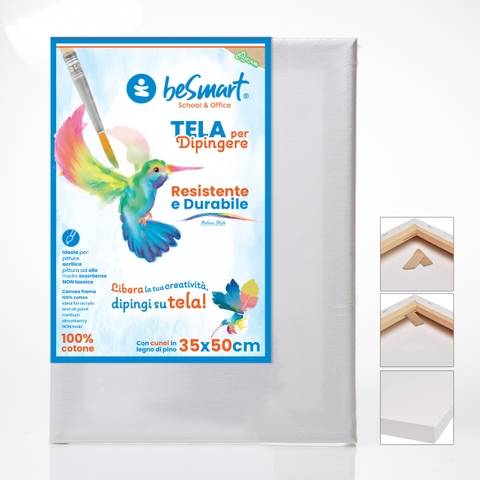Tela 35x50 per dipingere 100% cotone Be Smart