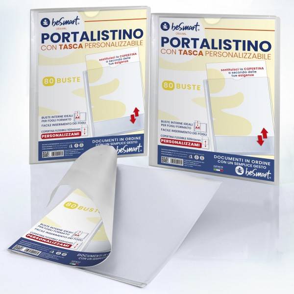 Portalistino 80 fogli personalizzabile Be Smart