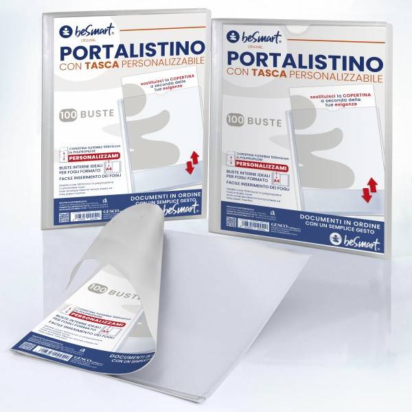 Portalistino 100 fogli personalizzabile Be Smart