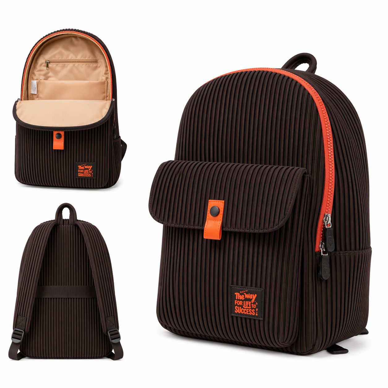 Zaino Fusion 2 Scomparti Caffè BeSmart 41x30x21 cm | Zaino scuola capiente e versatile per cartolerie