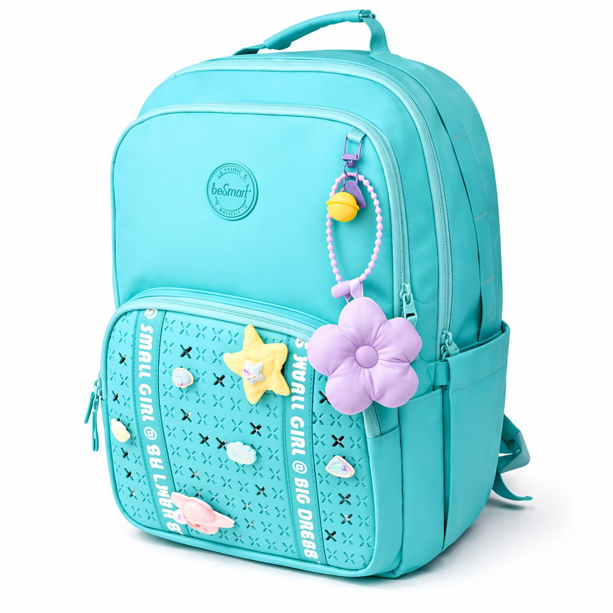 Zaino Smarty Pin Acquamarina BeSmart 41x28x20 cm | Zaino scuola personalizzabile per cartolerie