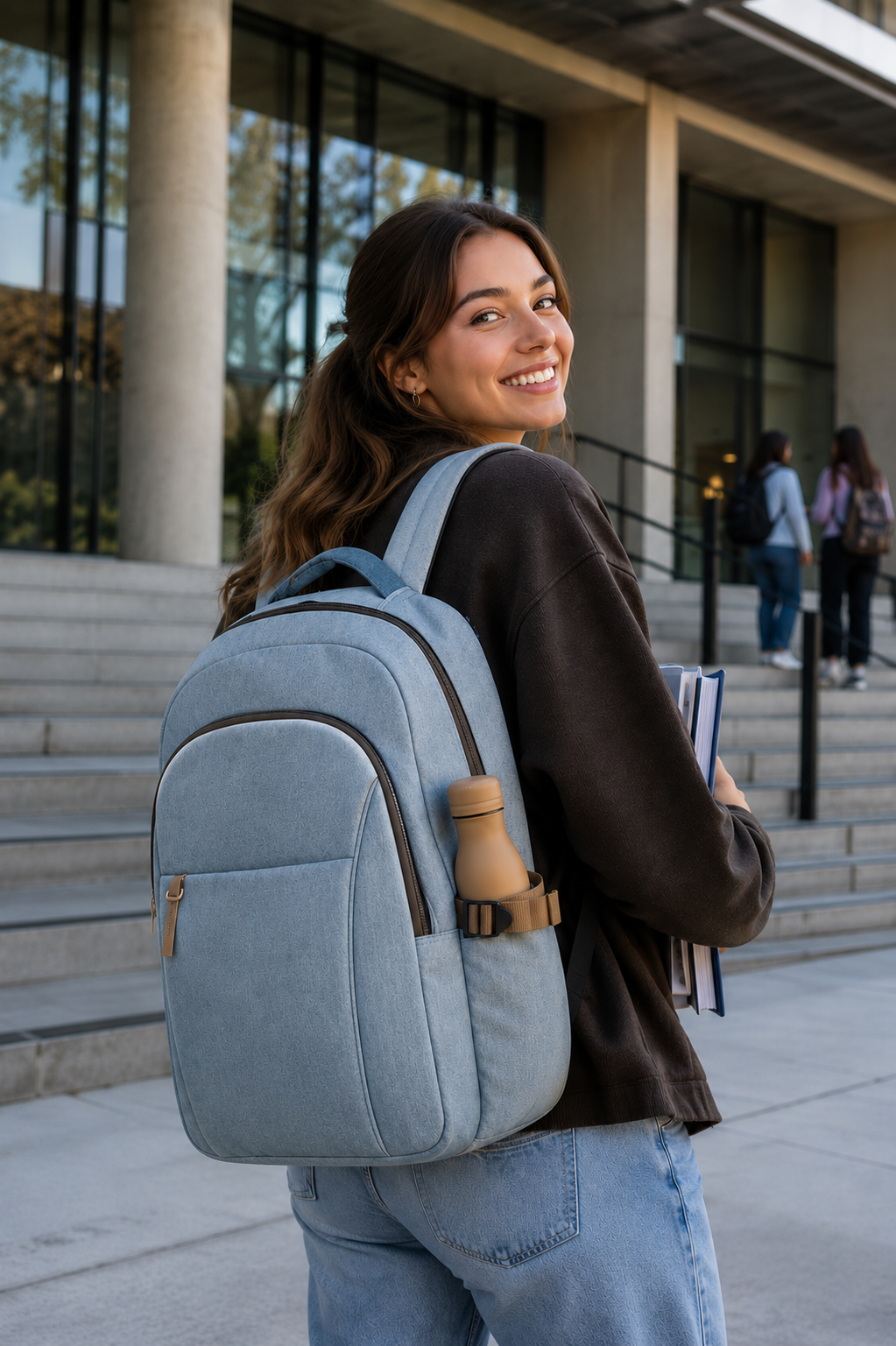 Zaino Gravity Smart 2 Scomparti Light Jeans BeSmart 44x30x22 cm | Zaino scuola capiente per cartolerie