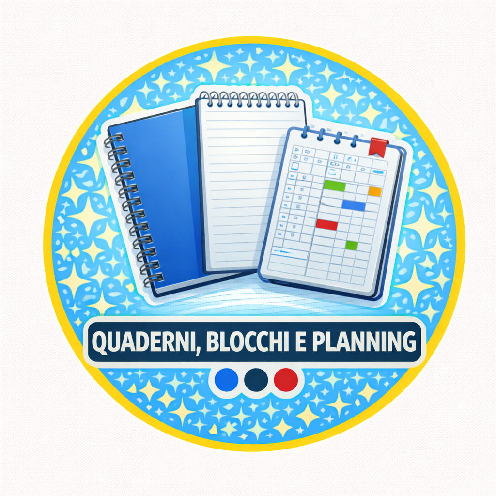 Quaderni, blocchi e planning