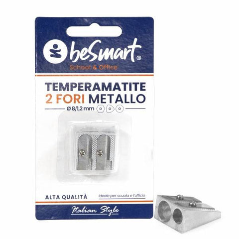 Metal pencil sharpener 2 holes in blister Be Smart