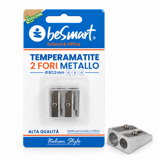 Temperamatite metallo 2 fori in blister Be Smart