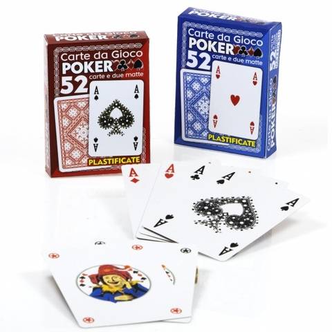Carte da poker blu e rosse display Be Smart
