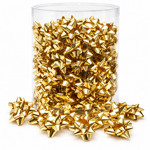 Coccarde metallizzate 10 mm oro - 100 pezzi