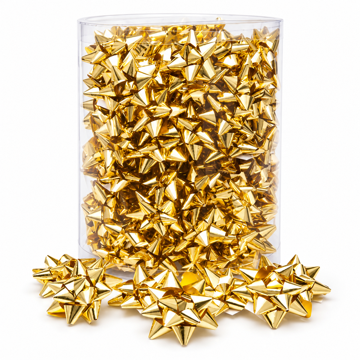 Coccarde metallizzate oro da 15 mm in confezione da 100 pezzi