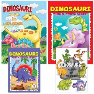 ALBUM DA COLORARE 16PG 4 DINOSAURI - BeSmart School & Office