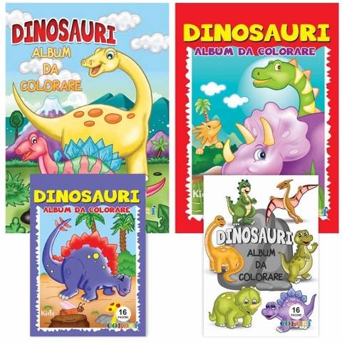 Coloring album 16pg 4 dinosaurs Be Smart