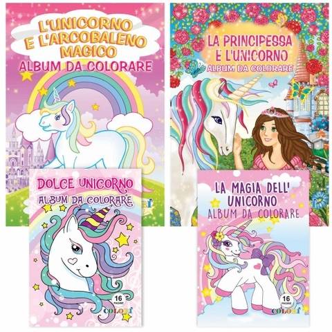 Album da colorare 16pg unicorno Be Smart