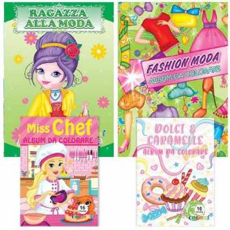 ALBUM DA COLORARE 16PG MODA E CUCINA - BeSmart School & Office