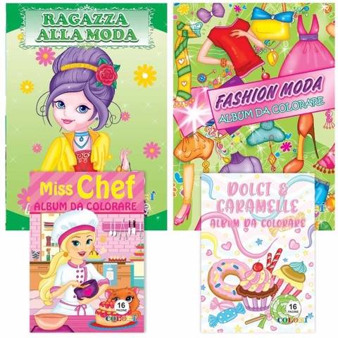 Coloring book 16pg fashion and cooking Be Smart