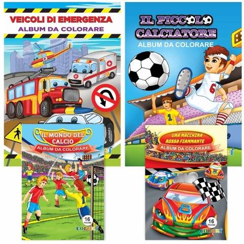 Coloring book 16pg football and motors Be Smart