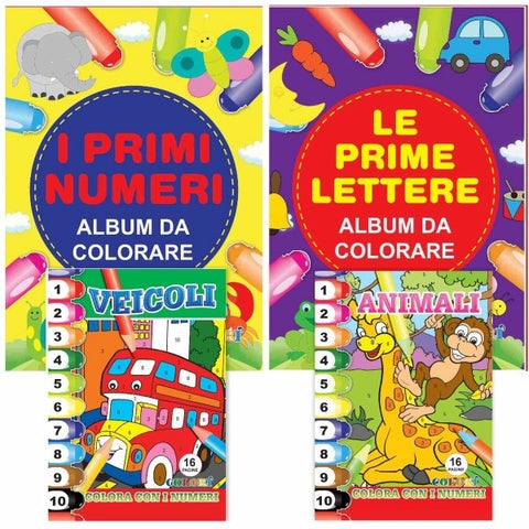 ALBUM DA COLORARE 16PG  LETTERE e NUMERI