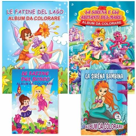 Coloring book 16pg fairies and mermaids Be Smart