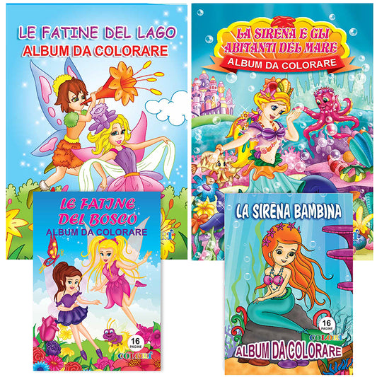 ALBUM DA COLORARE 16PG  FATE E SIRENE