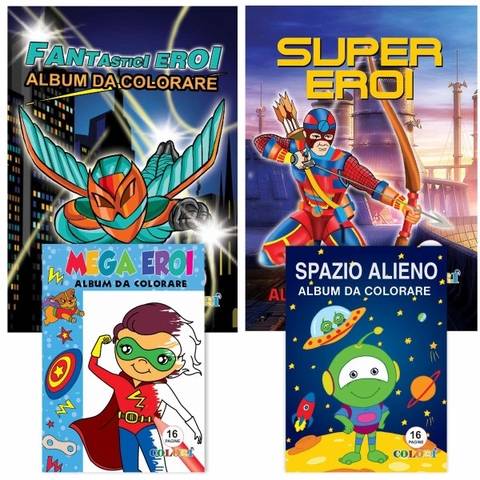 Album da colorare 16pg supereroi Be Smart