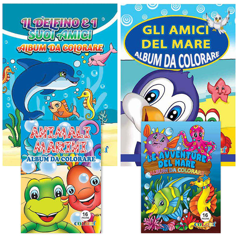 ALBUM DA COLORARE 16PG ANIMALI MARINI