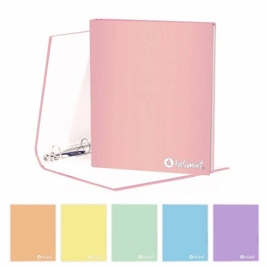Cartella con anelli A4 6 colori pastel Be Smart