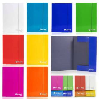 CART. CON ELASTICO PACCO ASS 8 COL 700gr BE SMART (8 colori + 1blu + 1rosso) - BeSmart School & Office