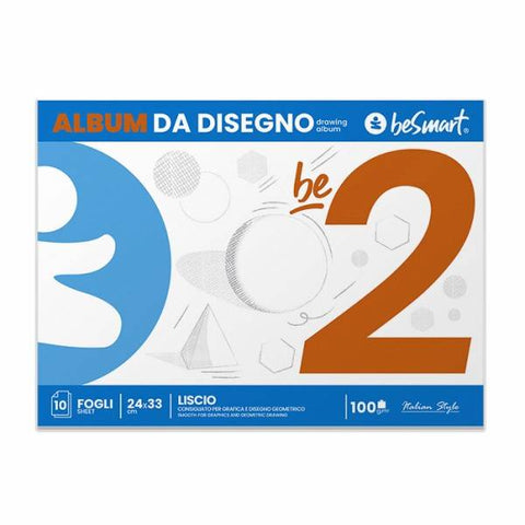 Album da disegno 10 fogli be 2liscio 100 gr 24x33 Be Smart