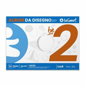 ALBUM DA DISEGNO 10 FOGLI BE 2LISCIO 100GR 24X33 BE SMART - BeSmart School & Office