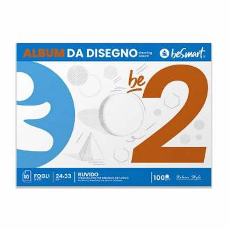 ALBUM DA DISEGNO 10 FOGLI BE RUVIDO 100GR 24X33 BE SMART - BeSmart School & Office
