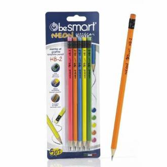 MATITE COLOR CON GOMMA IN BLISTER DA 5 BE SMART - BeSmart School & Office